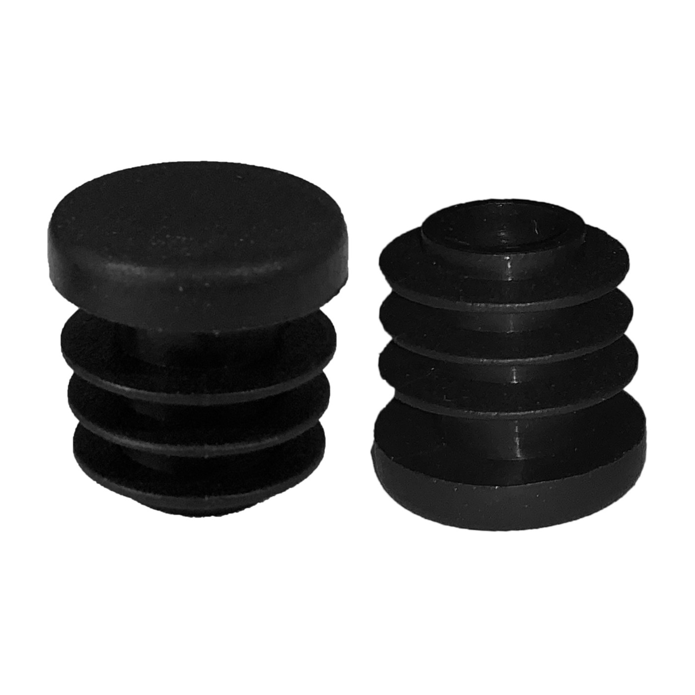 Set of 100 plastic plugs (round, 5-9-10, black)