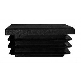 Tapa de pata de silla de plástico (rectangular, 18-24 mm, negra)