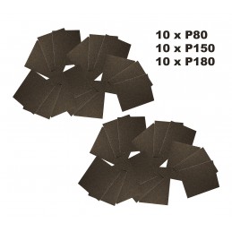 Abrasive paper XXL, 30 sheets of 20x25 cm (P80, P150, P180)