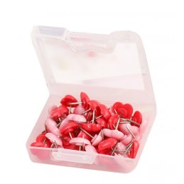 Push pins hearts: pink and red, 48 pcs