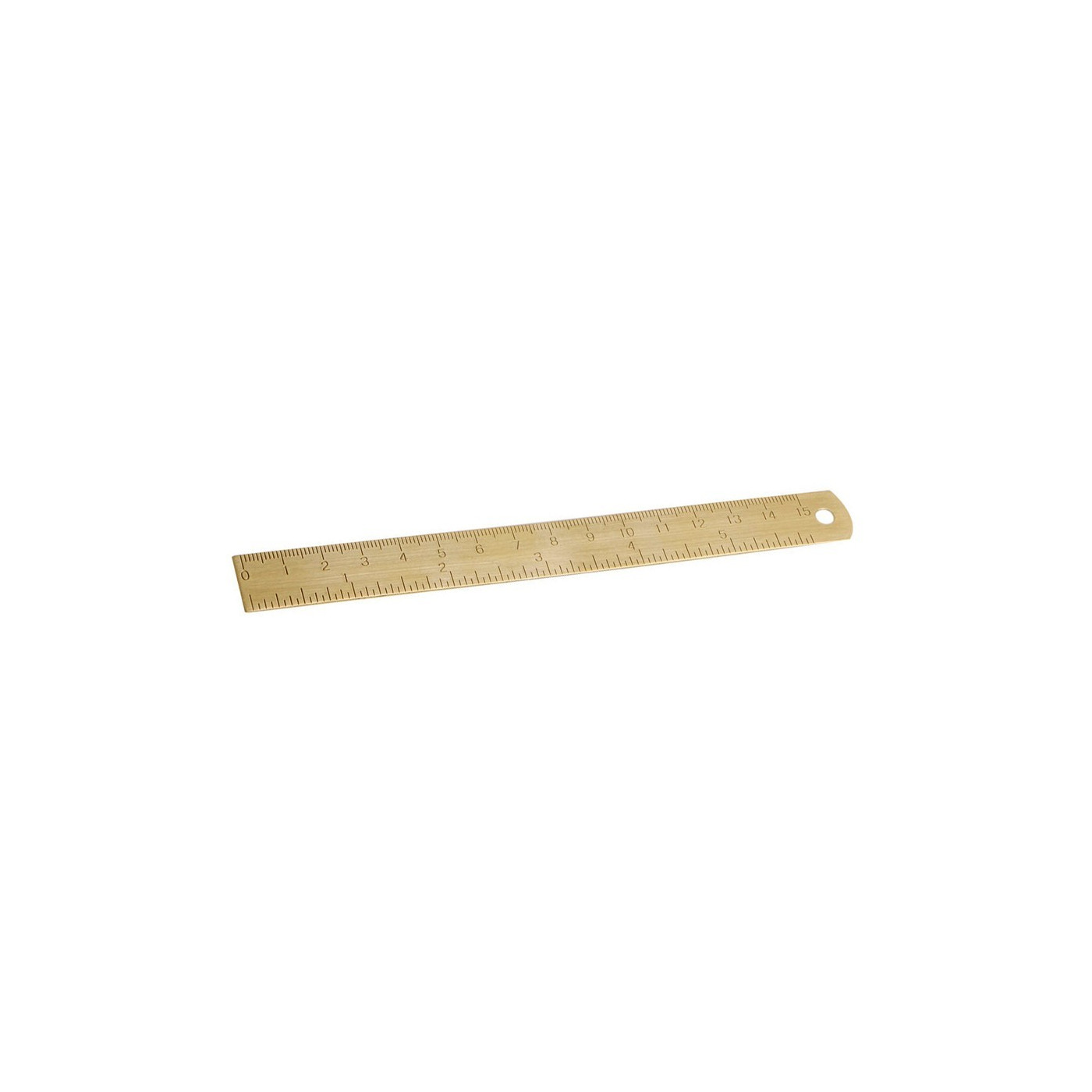 Metal ruler (20 cm, double sided: cm and inches) - Wood, Tools & Deco