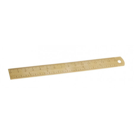 Mini metal ruler 16.5 x 1.6 cm, brass - Wood, Tools & Deco