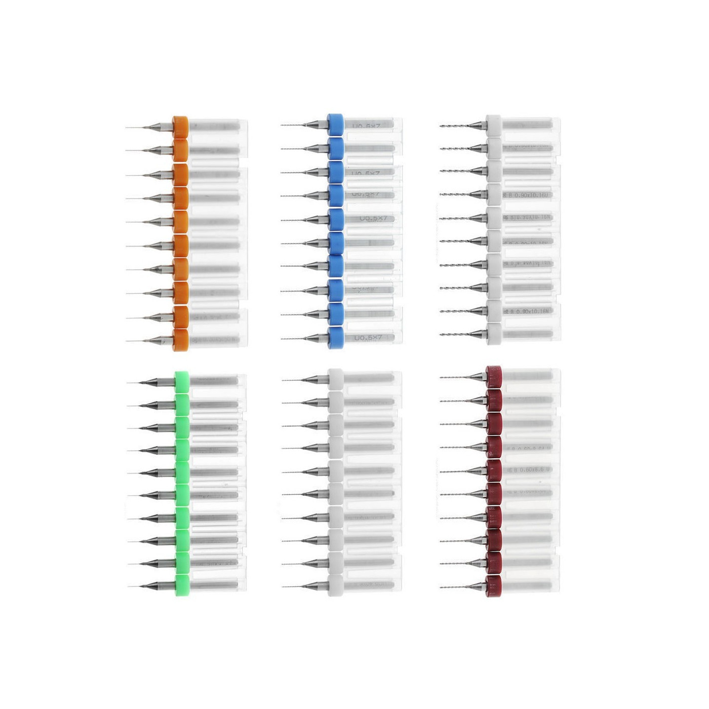 Set di 10 micro punte da trapano in scatola (1,90 mm)