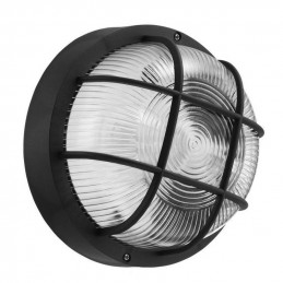 Ronde bullseye (bulleye) buitenlamp, zwart E27