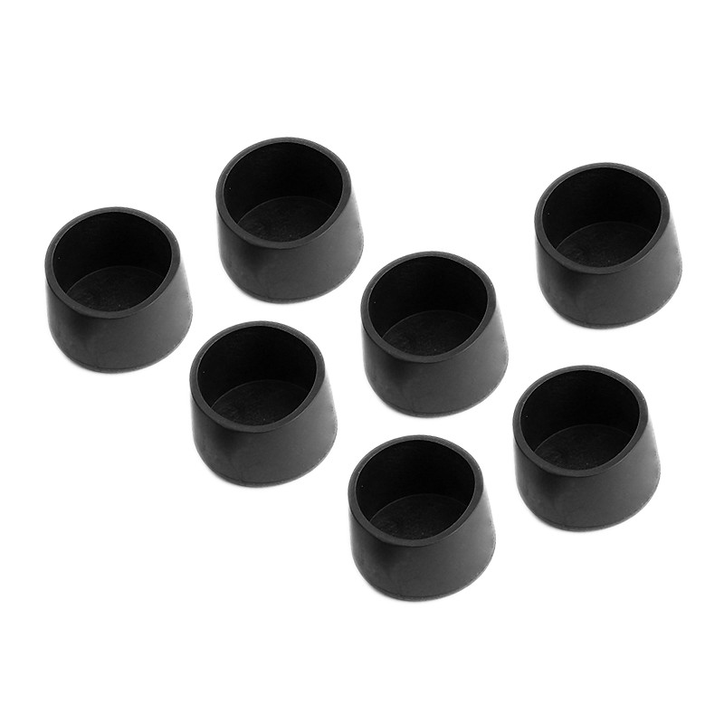 Rubber chair leg end cap (30 mm, round, black)