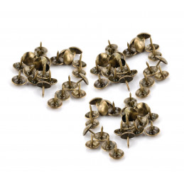 Set of 300 push pins classic (furniture nails), bronze, 10x10 mm, type 2 -  Wood, Tools & Deco