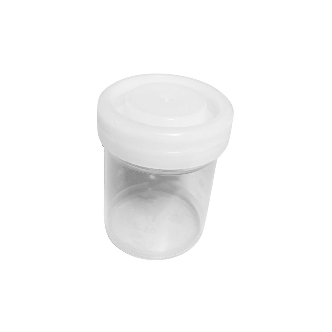 Set of 50 sample containers, 120 ml with screw caps