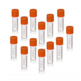 Set of 100 plastic test tubes (1.8 ml, with screw cap)