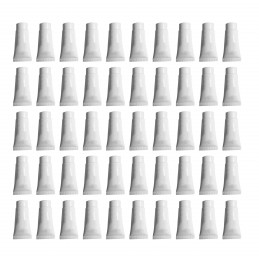 Set of 50 refillable, cosmetic tubes (10 ml, white)