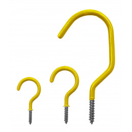 Set of 63 screw hooks (size 1, white) - Wood, Tools & Deco