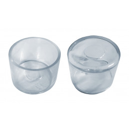 Rubber chair leg cap (35 mm, round, transparent)