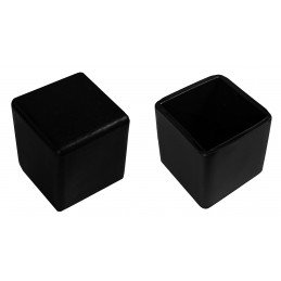 Flexible chair leg cap (square, 40 mm, black)