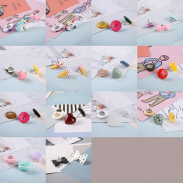 Set of 9 cute thumbtacks in a box (model: unicorn1)