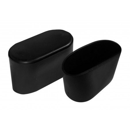 Flexible chair leg cap (oval, 20x40 mm, black)