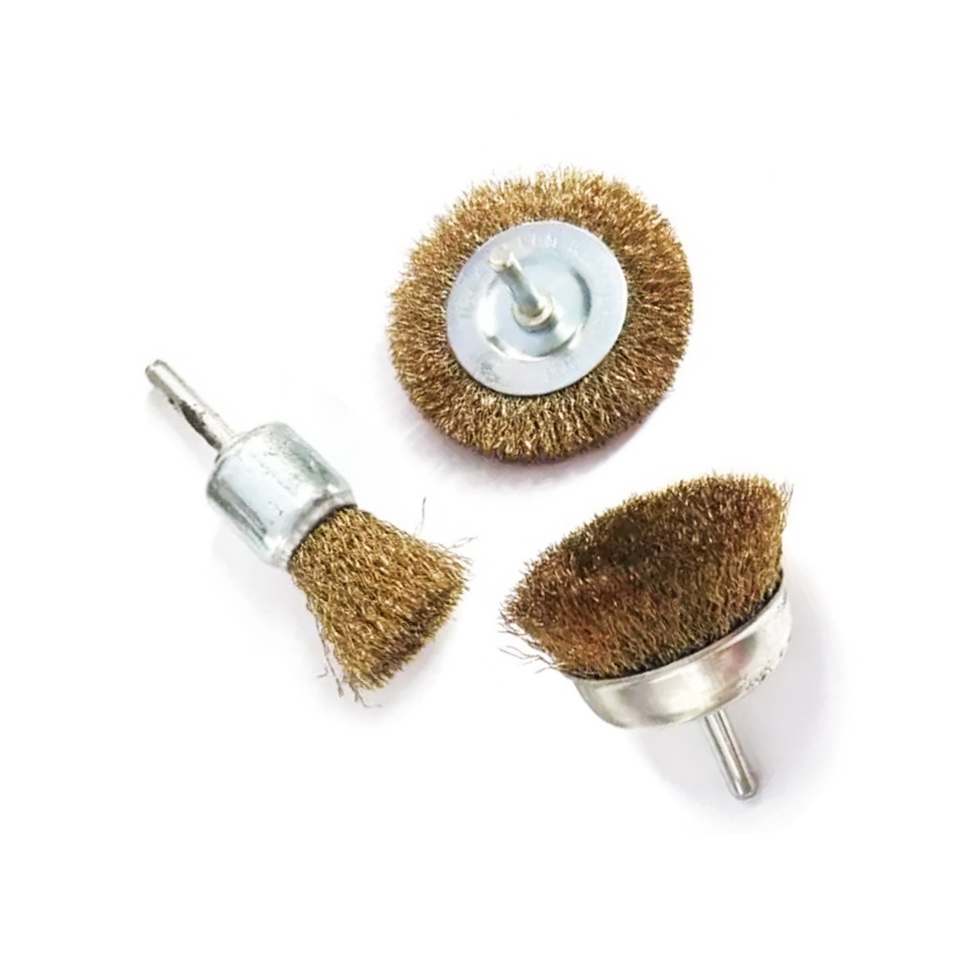 Set di 3 spazzole metalliche (albero da 6,35 mm) per trapano elettrico -  Wood, Tools & Deco