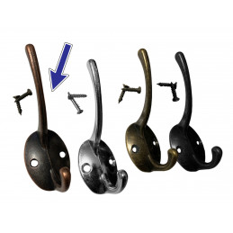 10pcs J-shape Metal Hooks Clothing Hook Durable Sundries Hook with 10pcs  Screws 