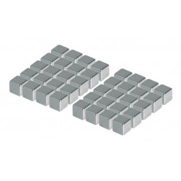 Lot de 216 aimants puissants (argent, cube: 5x5x5 mm)