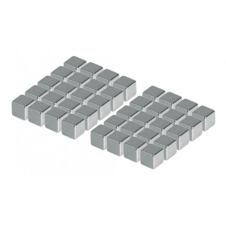 Juego de 216 imanes potentes (plata, cubo: 5x5x5 mm)