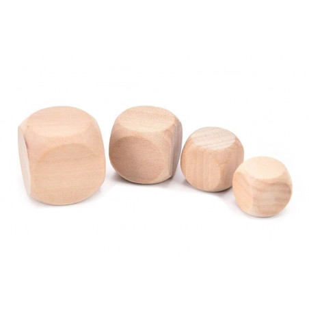 Set di 100 cubi di legno (dadi), dimensioni: piccolo (8 mm) - Wood