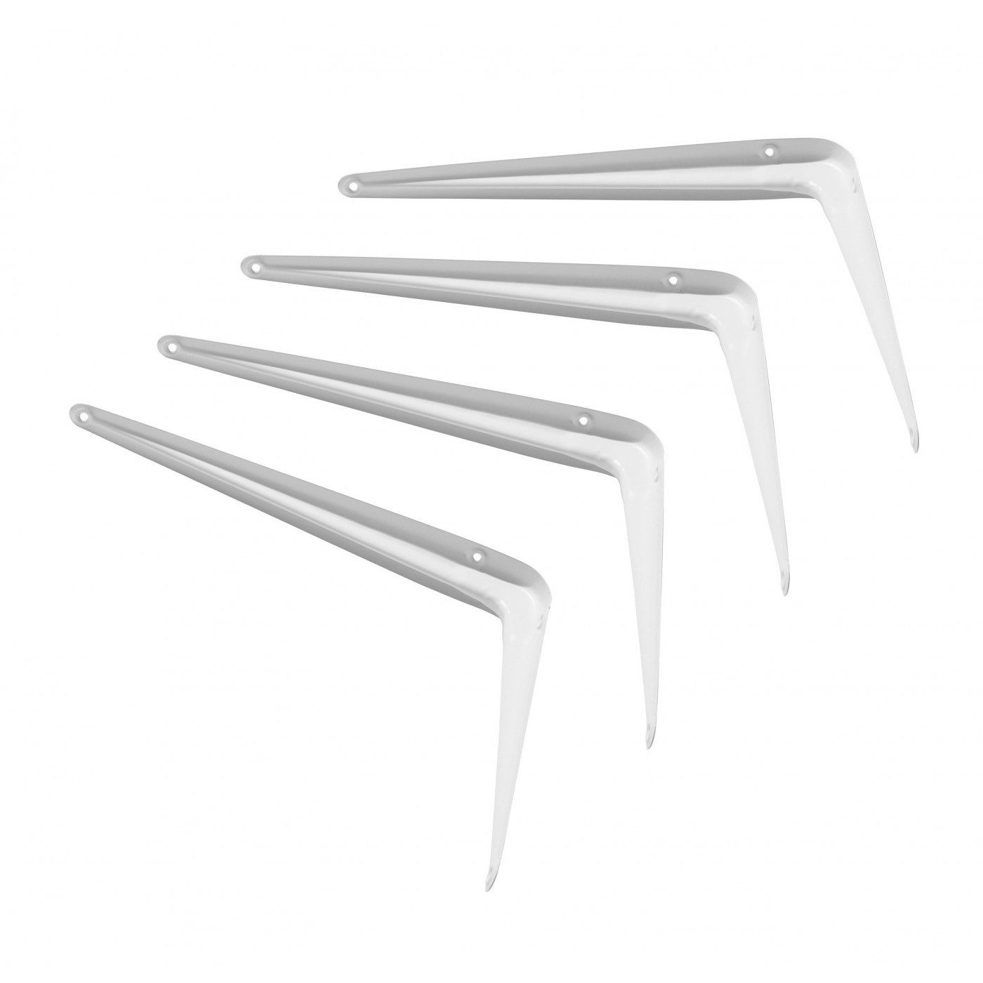 Conjunto de 24 soportes metálicos para repisas (tipo 4, 25x30 cm, blanco) -  Wood, Tools & Deco
