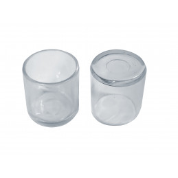 Rubber chair leg cap (16 mm, round, transparent)