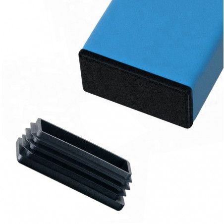 Plastic chair leg cap (rectangle, 44-49 mm, black)