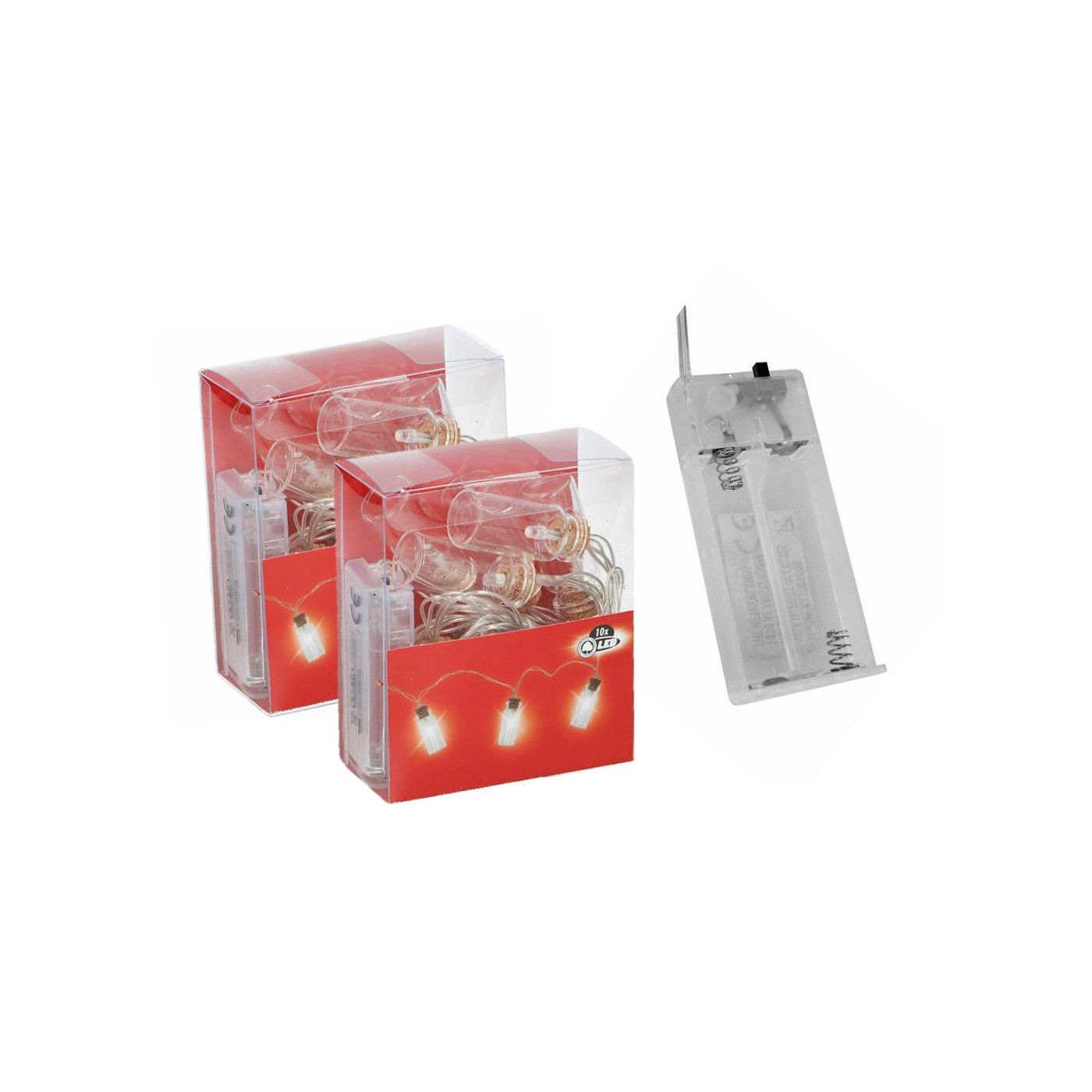 spellen Pluche pop grip Set van 2 LED lichtkettingen met decoratieve flesjes (op 4xAA batterijen) -  Wood, Tools & Deco