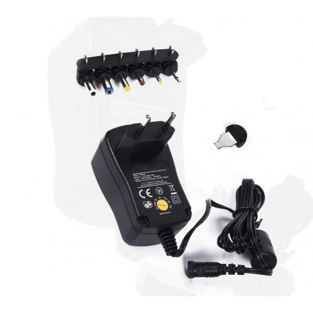 Adaptador universal de 230 V (CA) a 3,0-12 V (CC), 1000 mA